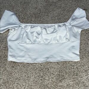 White Off-Shoulder Women's Top
